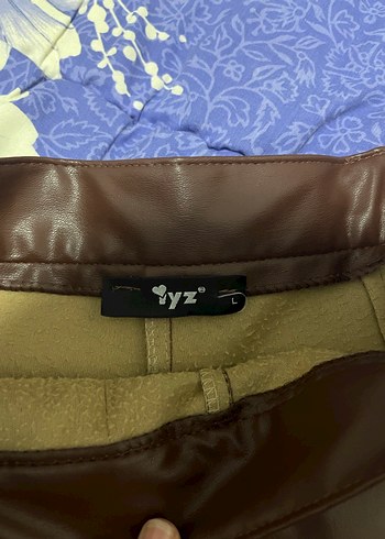 Kahverengi deri şort - Görsel 2