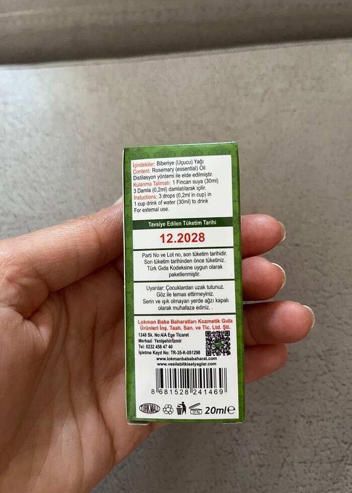 Biberiye Yağı 20 ml - Görsel 2