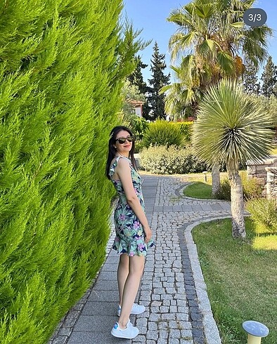 36 Beden Çiçekli elbise