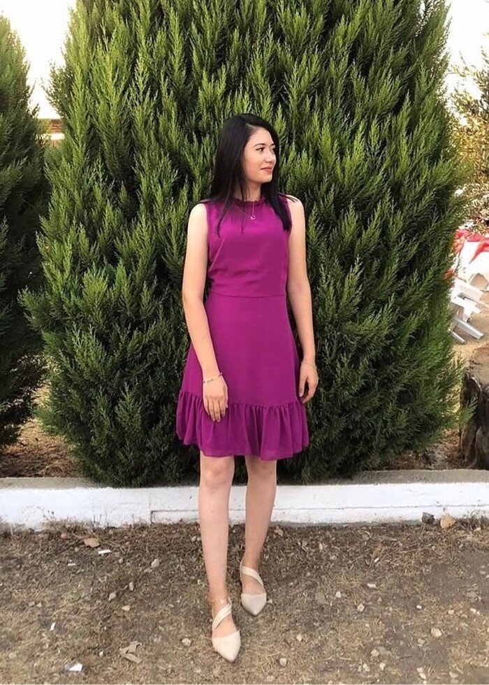 Fırfırlı astarlı elbise - Görsel 2