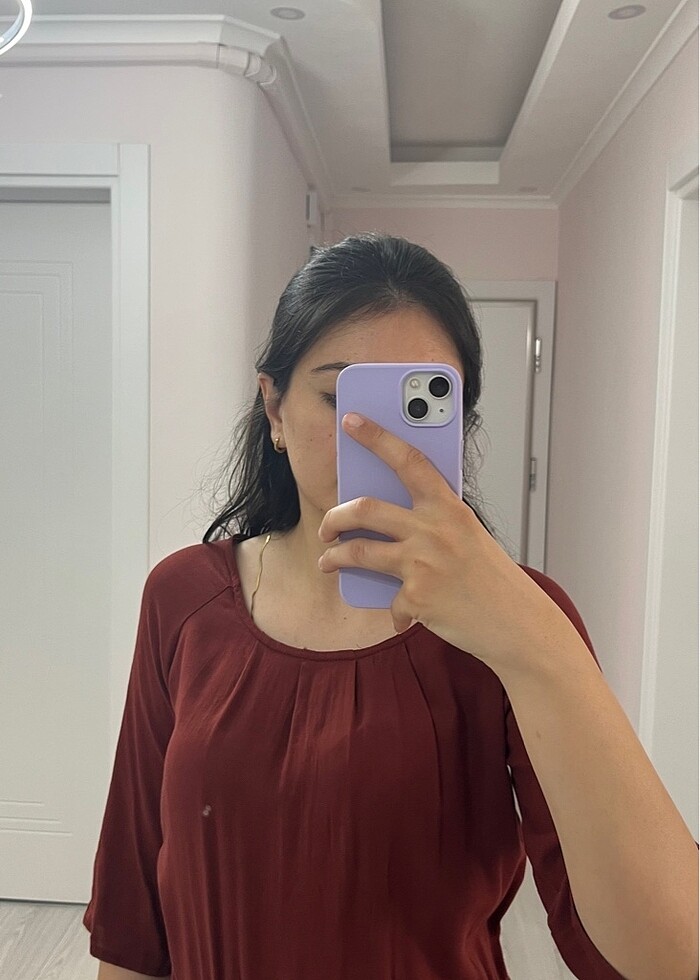 Kiremit rengi elbise - Görsel 2