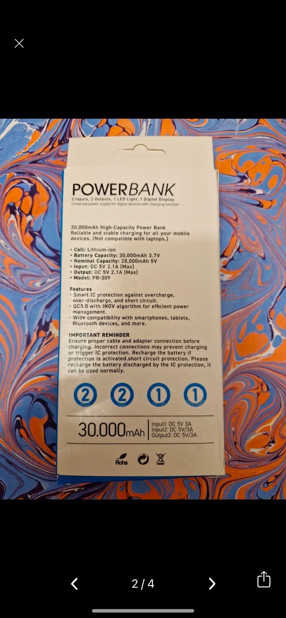 30.000mAh Beyaz Powerbank - Görsel 2