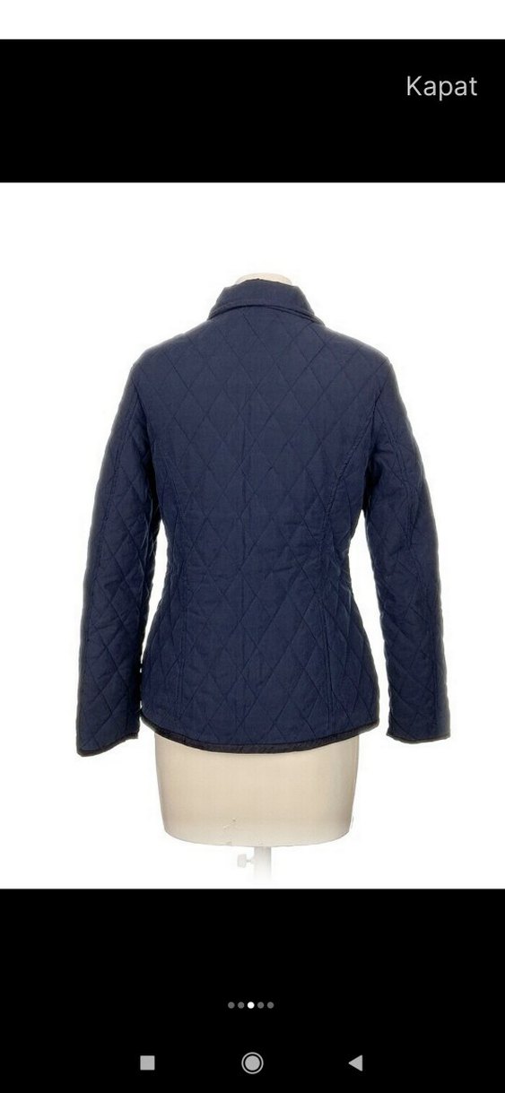 Düğmeli Lacivert Kadın Ceket - Görsel 2