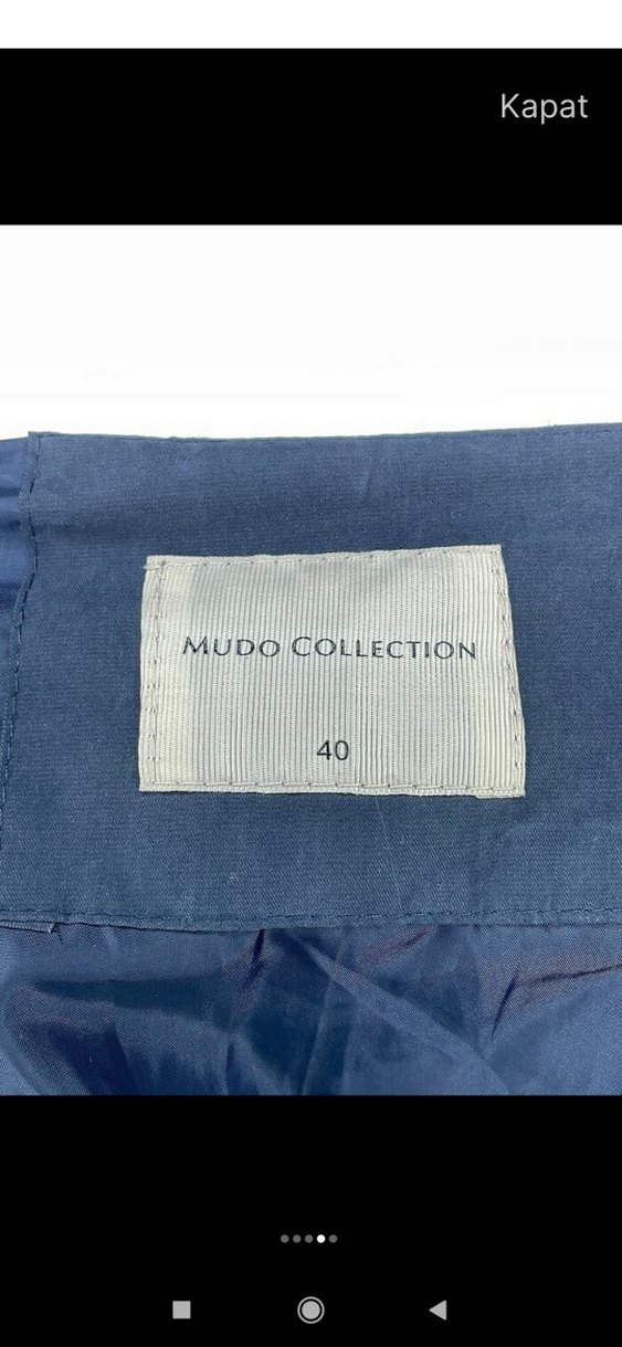 Düğmeli Lacivert Kadın Ceket - Görsel 3