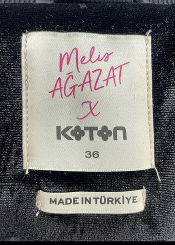 Örgü Detaylı Siyah Kadın Midi Ceket - Görsel 4