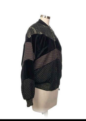 Örgü Detaylı Siyah Kadın Midi Ceket - Görsel 3