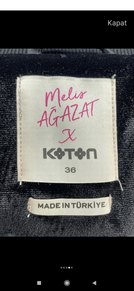 Örgü Detaylı Siyah Kadın Midi Ceket - Görsel 4