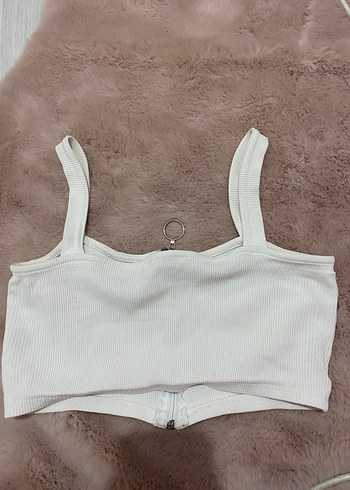Fermuarlı Beyaz Mini crop - Görsel 2