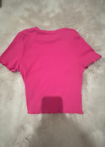 Pembe Kısa Kollu kadın tshort kedi detaylı - Görsel 2