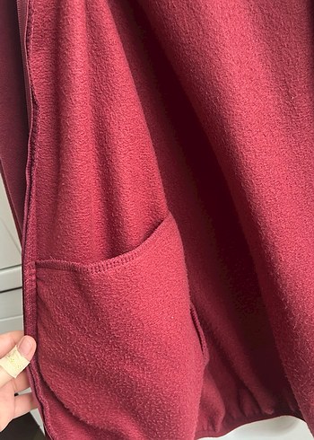 Bordo Fermuarlı kadın Polar Sweatshirt - Görsel 4