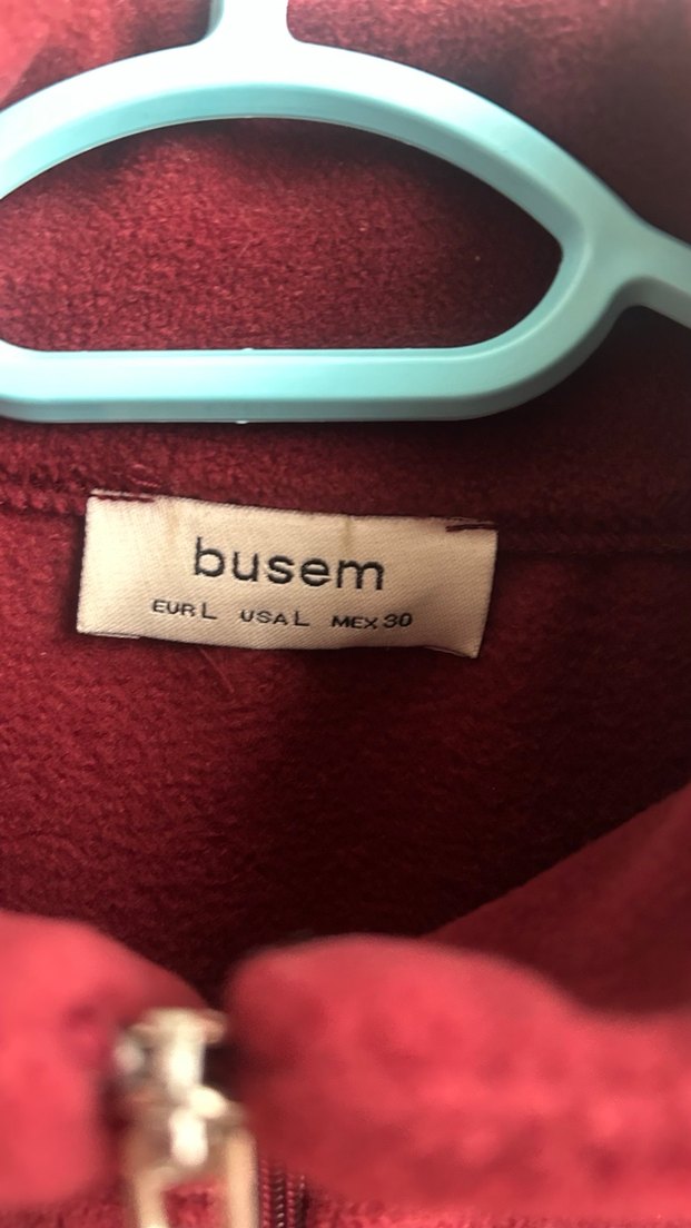 Bordo Fermuarlı kadın Polar Sweatshirt - Görsel 2