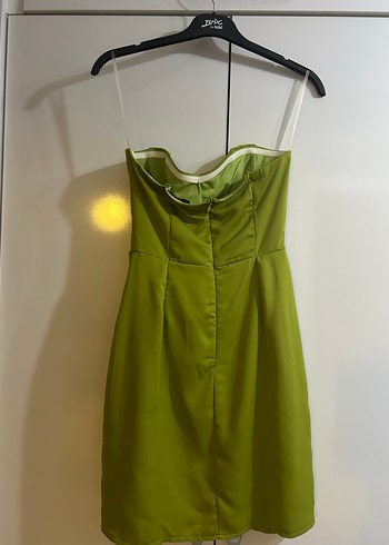 Fıstık yeşili mini elbise - Görsel 2