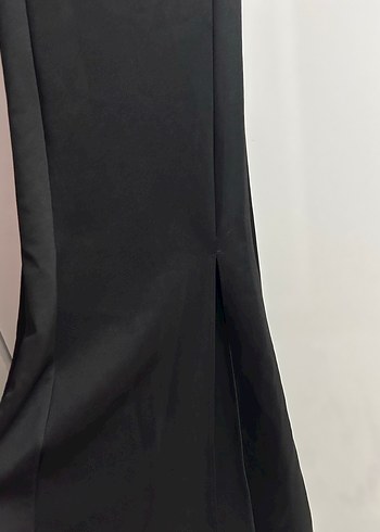 Kadın Siyah Uzun İnce Askılı Elbise - Görsel 3