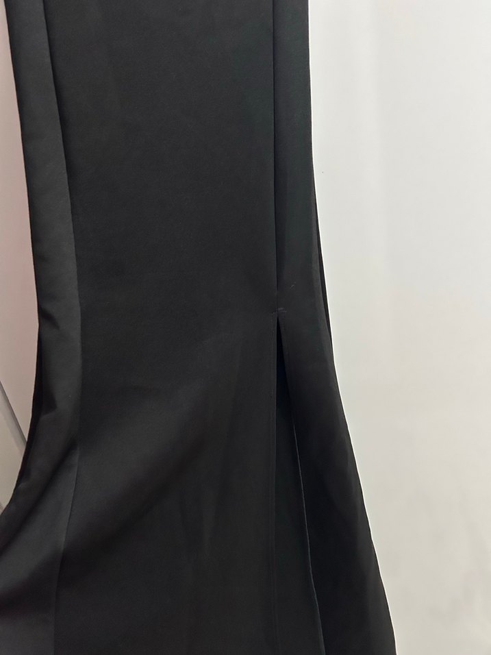 Kadın Siyah Uzun İnce Askılı Elbise - Görsel 3