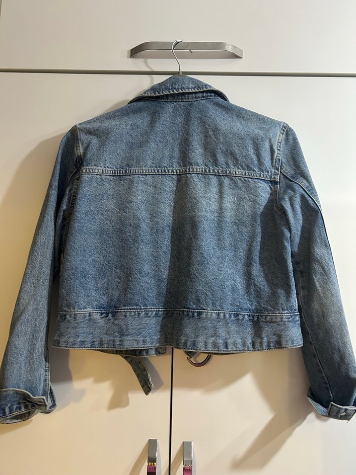 Kadın Mavi Denim Ceket - Görsel 2