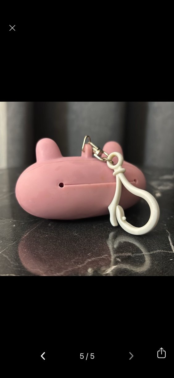 Pembe Minimalist Ayıcık Anahtarlık - Görsel 4