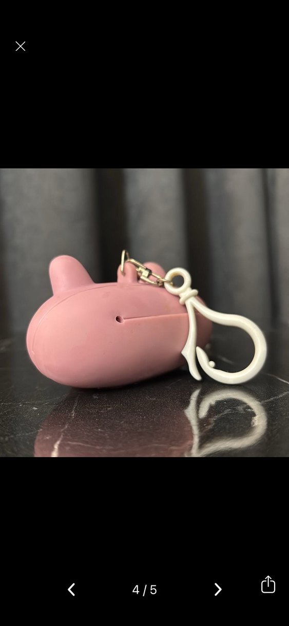 Pembe Minimalist Ayıcık Anahtarlık - Görsel 3