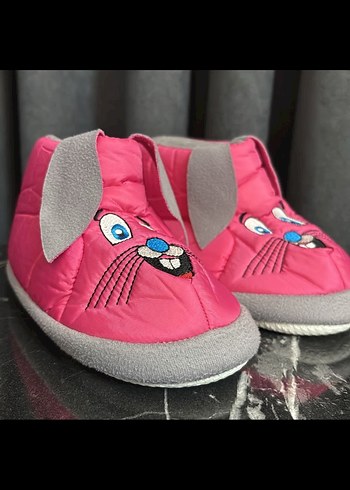 Kızlar için Renkli Nakışlı Sıcak Terlik - Görsel 4