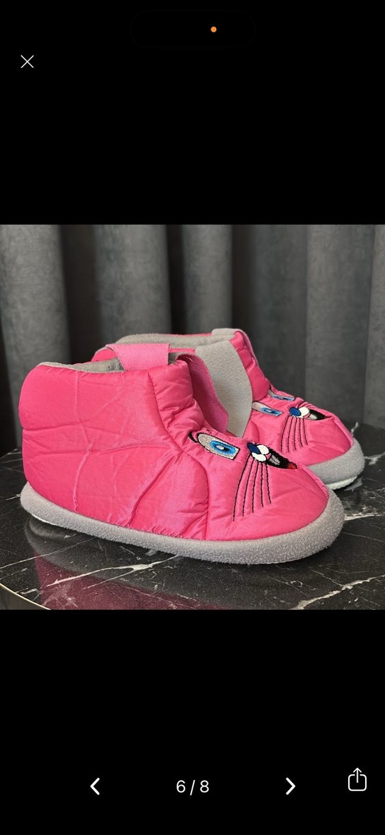 Kızlar için Renkli Nakışlı Sıcak Terlik - Görsel 5