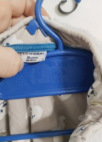 Düğmeli Gri Kız Çocuk Polar Ceket - Görsel 3