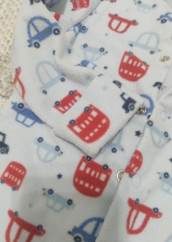 Gri Desenli Erkek Bebek Triko Tulum - Görsel 5