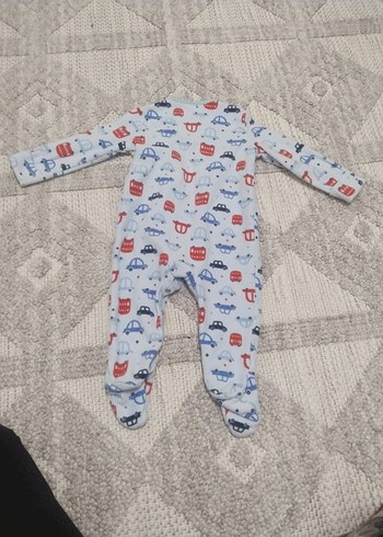 Gri Desenli Erkek Bebek Triko Tulum - Görsel 2