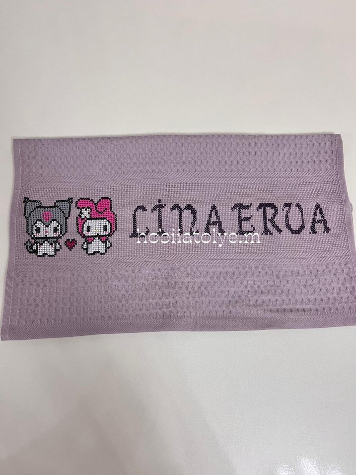 Mor Nakışlı Çocuk Beslenme Örtüsü - Görsel 2