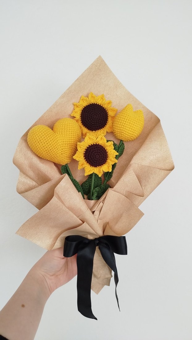 El Örgüsü Bohem Çiçek Buketi - Görsel 3