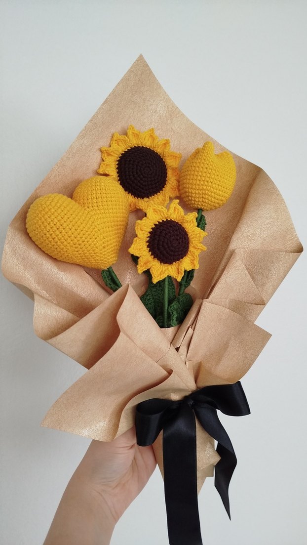 El Örgüsü Bohem Çiçek Buketi - Görsel 2