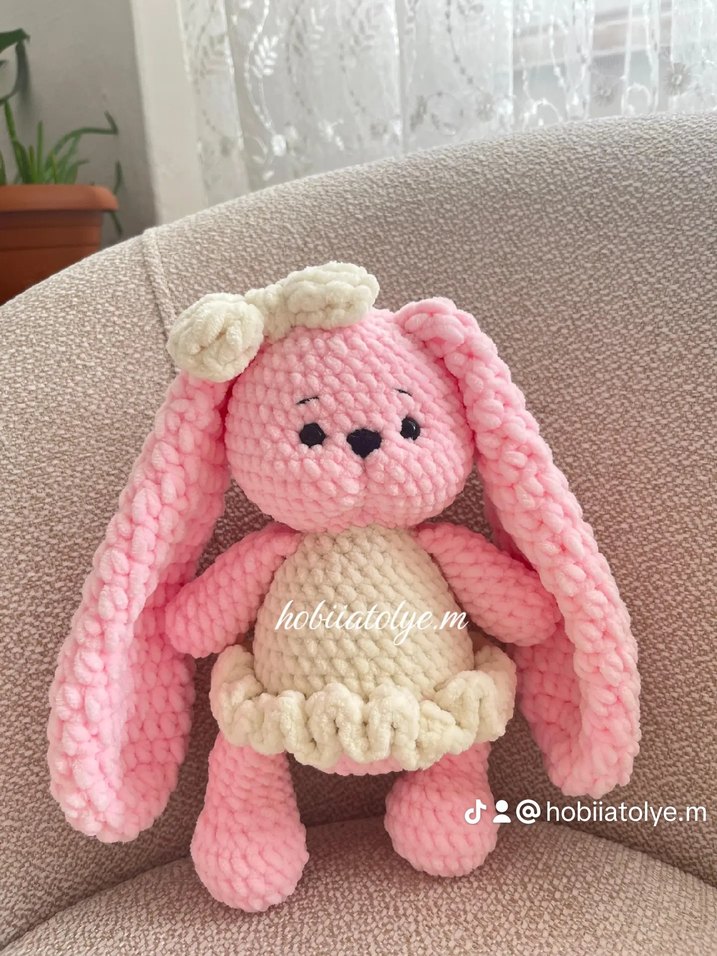 Pembe Uzun Kulaklı Tavşan - Görsel 3