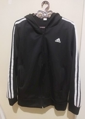 Adidas Siyah Çizgili Fermuarlı Eşofman takımı - Görsel 2