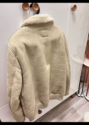 Süet Bej erkek Kışlık Ceket - Görsel 3