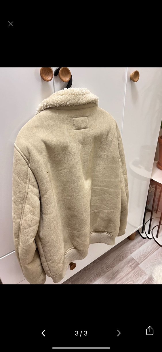 Süet Bej erkek Kışlık Ceket - Görsel 3