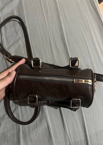 Kahverengi Deri Kadın El Çantası - Görsel 2