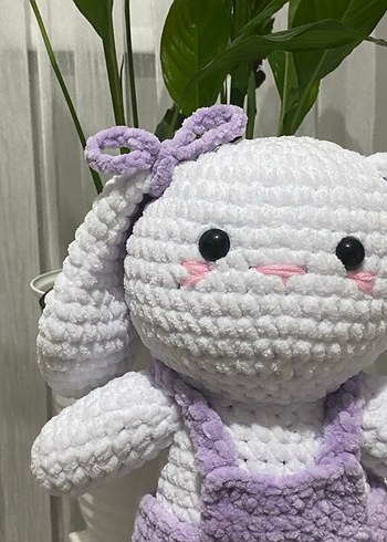 Mor Pastel Peluş Tavşan Oyuncak - Görsel 2