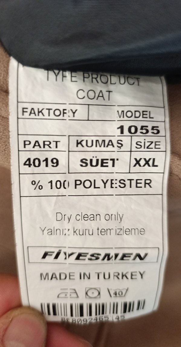 Erkek Süet Uzun Kollu Ceket - Görsel 3