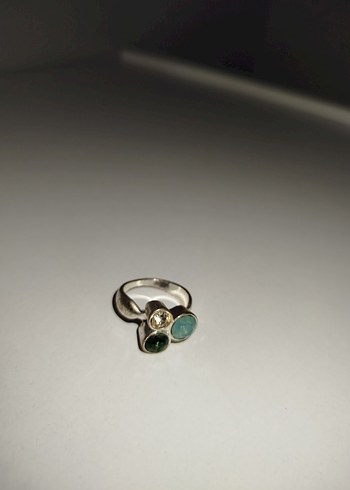 Boncuklu Turkuaz Kadın Yüzük - Görsel 2