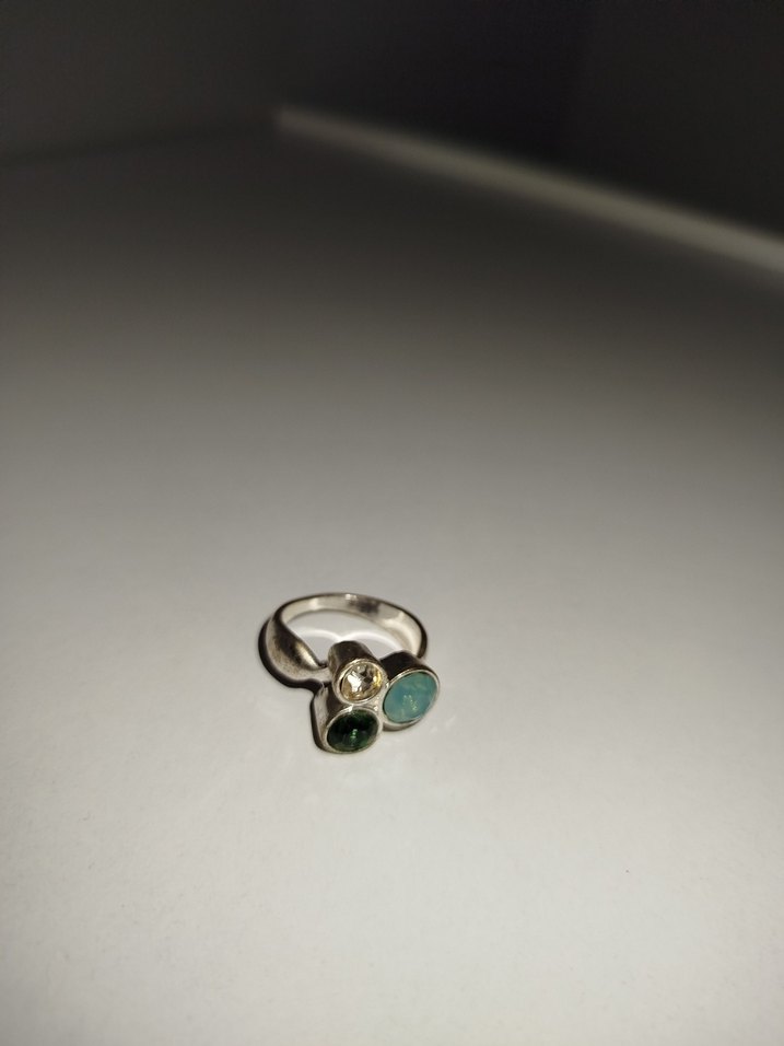 Boncuklu Turkuaz Kadın Yüzük - Görsel 2