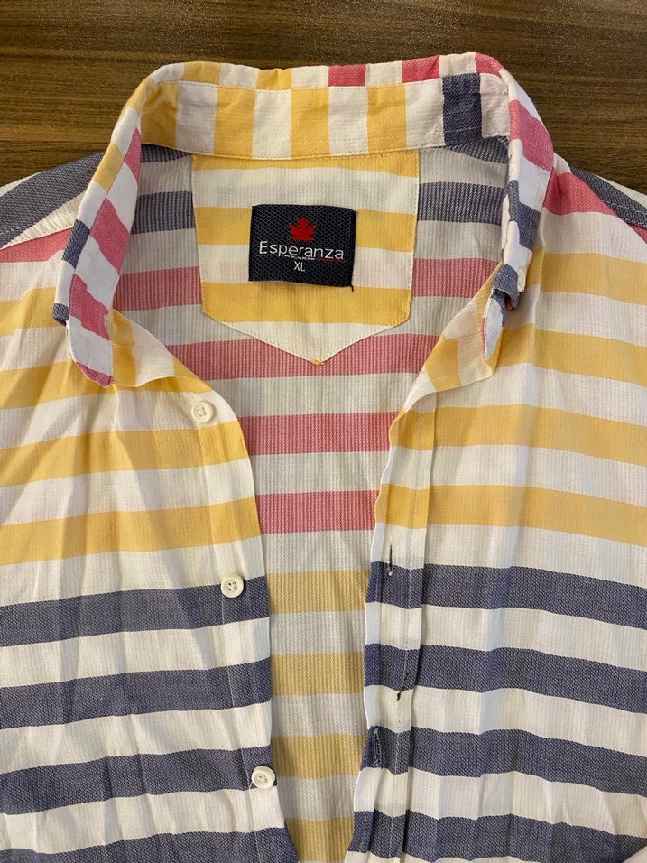 Çok Renkli Uzun Kollu Pamuklu Gömlek - Görsel 2