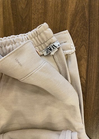 Bej Kadın Keten Kumaş Pantolon - Görsel 3