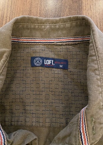 Erkek Haki Keten Kısa Kollu Gömlek - Görsel 2