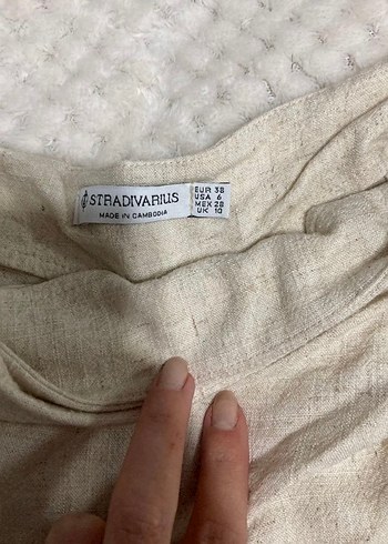 Stradivarius keten şort etek - Görsel 2