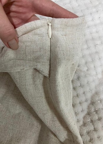 Stradivarius keten şort etek - Görsel 4