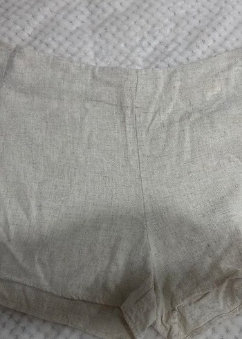 Stradivarius keten şort etek - Görsel 3