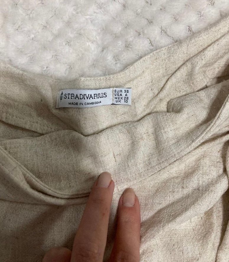 Stradivarius keten şort etek - Görsel 2