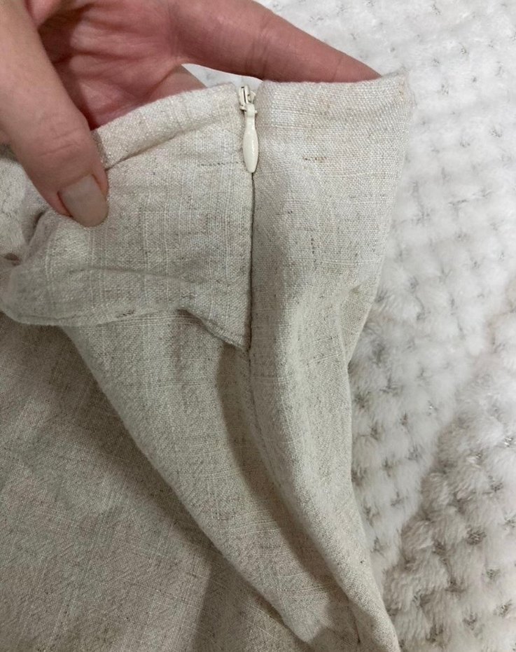 Stradivarius keten şort etek - Görsel 4