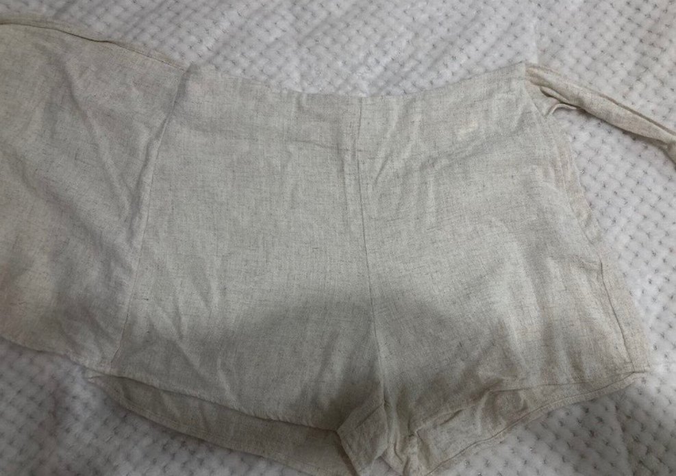 Stradivarius keten şort etek - Görsel 3