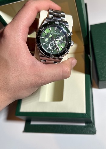 Erkek Koyu Yeşil İş Saatı - Görsel 2