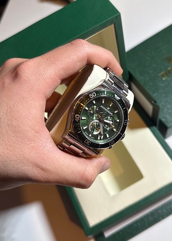 Erkek Koyu Yeşil İş Saatı - Görsel 3