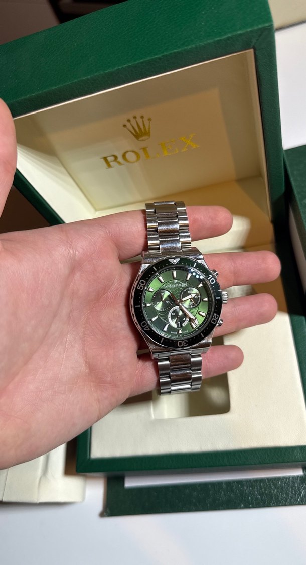 Erkek Koyu Yeşil İş Saatı - Görsel 5